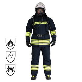 Chama preta/fluorescente - combinações retardadoras, terno de Sam do bombeiro da resistência de água