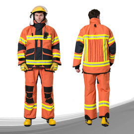 Uniforme alaranjado do sapador-bombeiro da cor, fogo alto da durabilidade - terno resistente